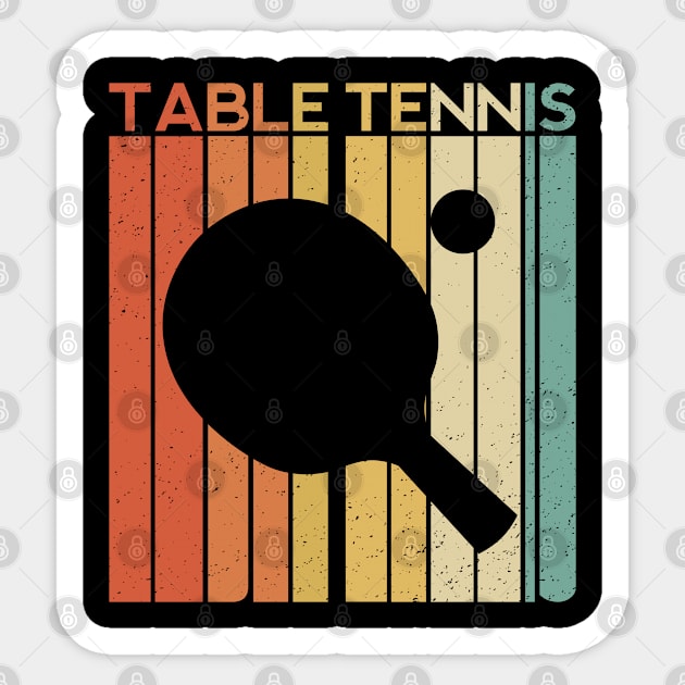 Ping Pong Legend Table Tennis Champion Winner Vintage Paddle Sticker by Shirtsurf